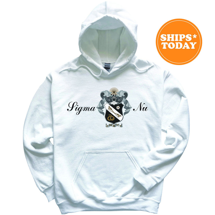 Sigma Nu Noble Seal Fraternity Sweatshirt | Sigma Nu Fraternity Crest | Rush Pledge Gift | College Crewneck | Greek Apparel _ 9801g