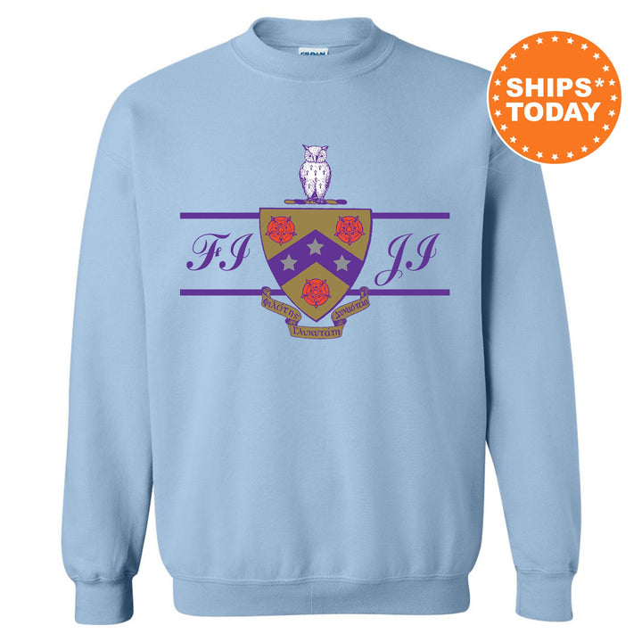 FIJI Noble Seal Fraternity Sweatshirt | Phi Gamma Delta Fraternity Crest | Rush Pledge Gift | College Crewneck | Greek Apparel _ 9792g