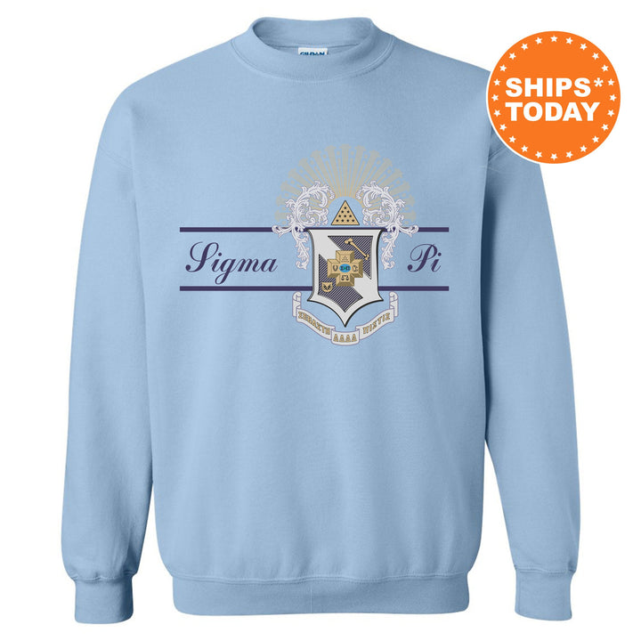 Sigma Pi Noble Seal Fraternity Sweatshirt | Sigma Pi Fraternity Crest | Rush Pledge Gift | College Crewneck | Greek Apparel _ 9803g