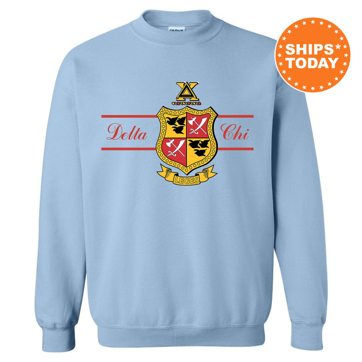 Delta Chi Noble Seal Fraternity Sweatshirt | D-Chi Fraternity Crest | Rush Pledge Gift | College Crewneck | DChi Greek Apparel _ 9784g