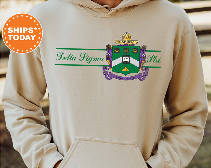 Delta Sigma Phi Noble Seal Fraternity Sweatshirt | Delta Sig Fraternity Crest | Rush Pledge Gift | College Crewneck | Greek Apparel _ 9785g
