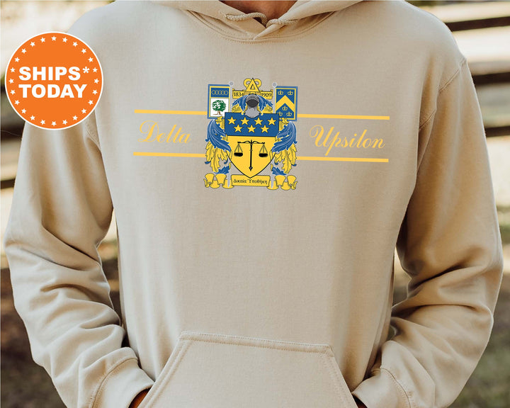 Delta Upsilon Noble Seal Fraternity Sweatshirt | DU Fraternity Crest | Rush Pledge Gift | College Crewneck | Greek Apparel _ 9787g