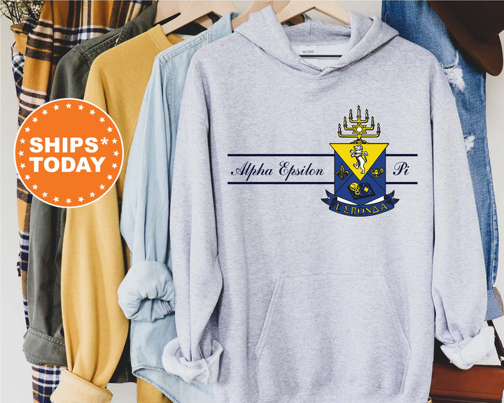 Alpha Epsilon Pi Noble Seal Fraternity Sweatshirt | AEPi Fraternity Crest | Rush Pledge Gift | College Crewneck | Greek Apparel _ 9778g