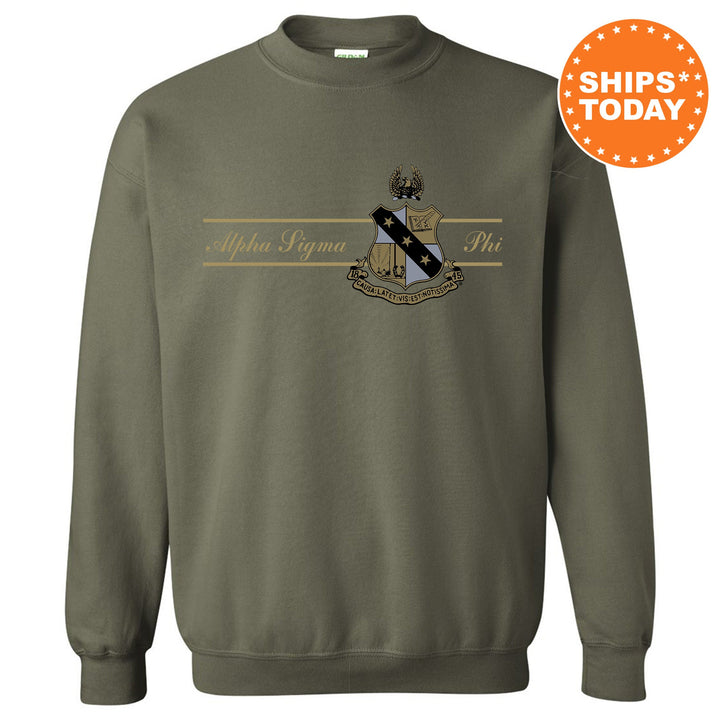 Alpha Sigma Phi Noble Seal Fraternity Sweatshirt | Alpha Sig Fraternity Crest | Rush Pledge Gift | College Crewneck | Greek Apparel _ 9780g