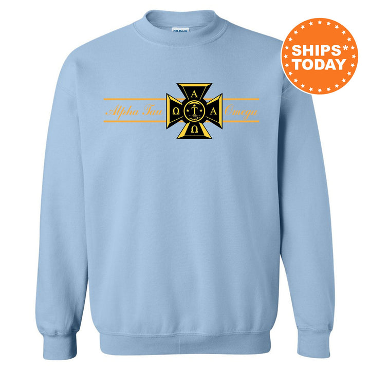 Alpha Tau Omega Noble Seal Fraternity Sweatshirt | ATO Fraternity Crest | Rush Pledge Gift | College Crewneck | Greek Apparel _ 9781g
