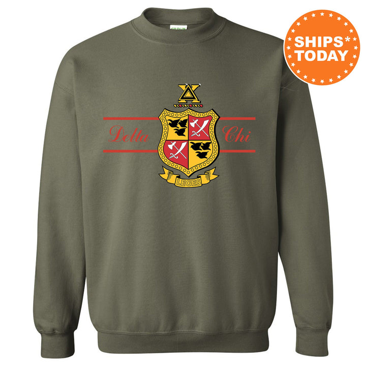 Delta Chi Noble Seal Fraternity Sweatshirt | D-Chi Fraternity Crest | Rush Pledge Gift | College Crewneck | DChi Greek Apparel _ 9784g