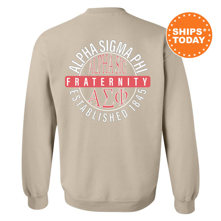 Alpha Sigma Phi Fraternal Peaks Fraternity Sweatshirt | Alpha Sig Greek Sweatshirt | Fraternity Bid Day Gift | College Apparel