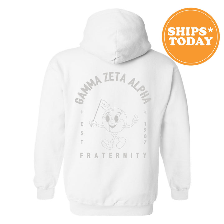 Gamma Zeta Alpha World Flag Fraternity Sweatshirt | Gamma Zeta Alpha Sweatshirt | Fraternity Crewneck | College Greek Apparel _ 15580g