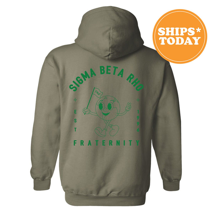 Sigma Beta Rho World Flag Fraternity Sweatshirt | SigRho Sweatshirt | Fraternity Crewneck | College Greek Apparel | Fraternity Gift _ 15595g