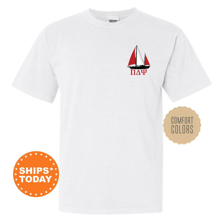 Pi Delta Psi Black Boat Fraternity T-Shirt | PDPsi Shirt | Comfort Colors Tee | Fraternity Bid Day Gift | Rush Shirt _ 15623g