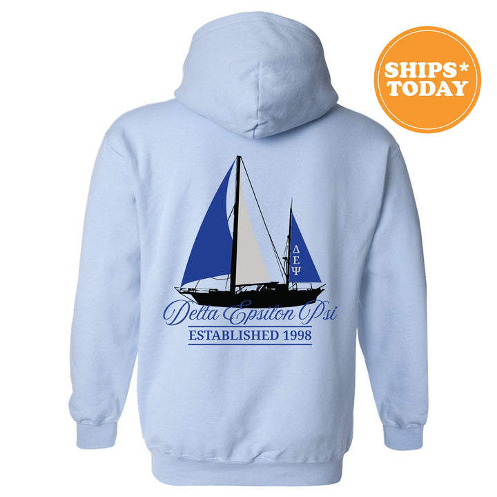 Delta Epsilon Psi Black Boat Fraternity Sweatshirt | DEPsi Sweatshirt | Fraternity Crewneck | Bid Day Gift | Custom Greek Apparel _ 15608g