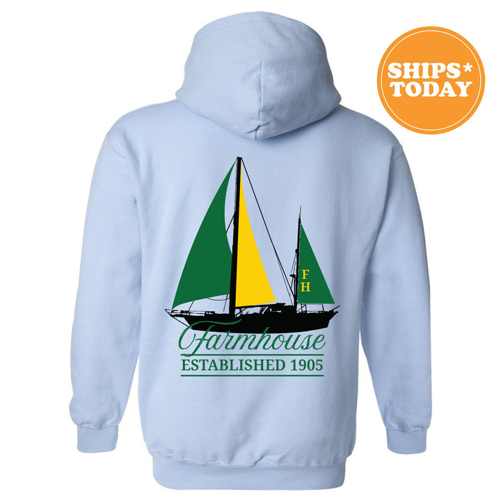 Farmhouse Black Boat Fraternity Sweatshirt | Farmhouse Sweatshirt | Fraternity Crewneck | Bid Day Gift | Custom Greek Apparel _ 15610g