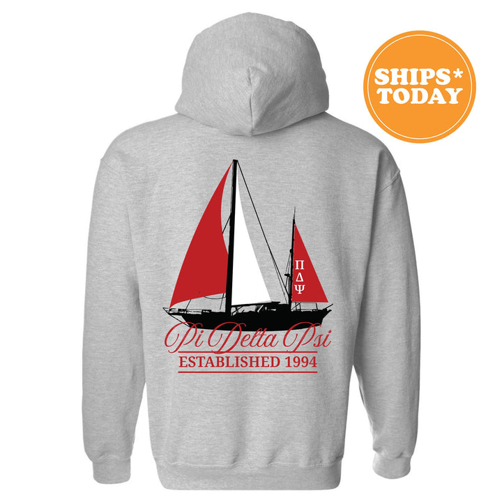 Pi Delta Psi Black Boat Fraternity Sweatshirt | PDPsi Sweatshirt | Fraternity Crewneck | Bid Day Gift | Custom Greek Apparel _ 15623g