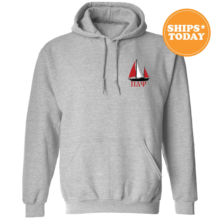 Pi Delta Psi Black Boat Fraternity Sweatshirt | PDPsi Sweatshirt | Fraternity Crewneck | Bid Day Gift | Custom Greek Apparel _ 15623g