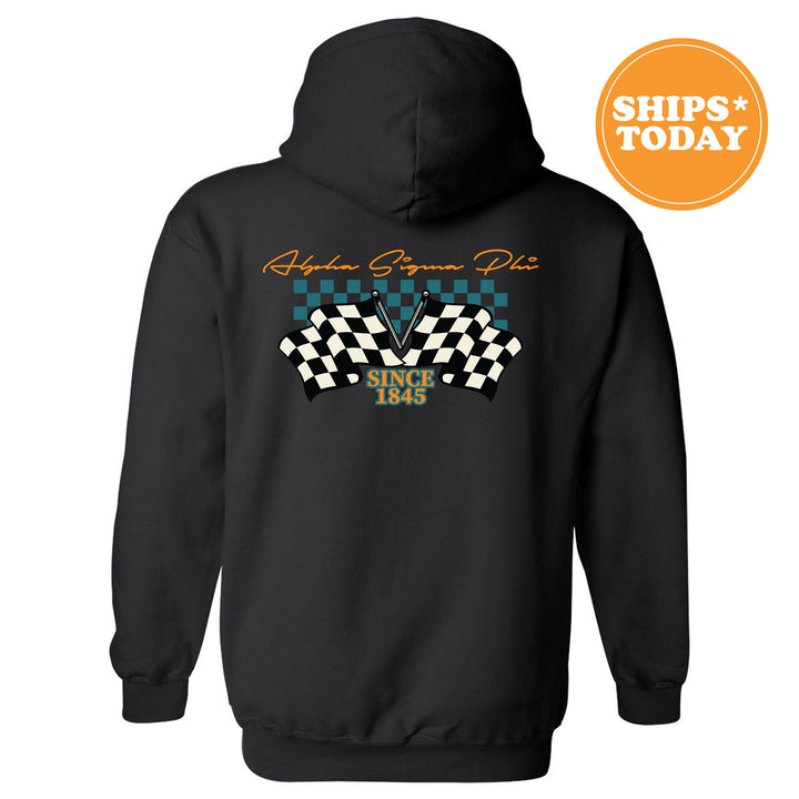 Alpha Sigma Phi Race Banner Fraternity Sweatshirt | Alpha Sig Crewneck Sweatshirt | New Pledge Gift | Rush Sweatshirt | College Crewneck