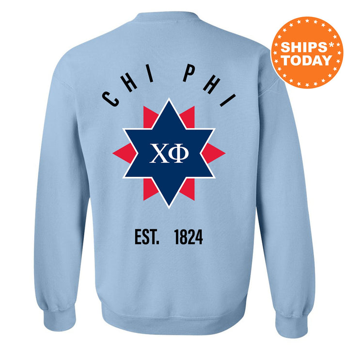 Chi Phi Iconic Symbol Fraternity Sweatshirt | Chi Phi Greek Apparel | Fraternity Initiation Gift | Men Crewneck | College Sweatshirt