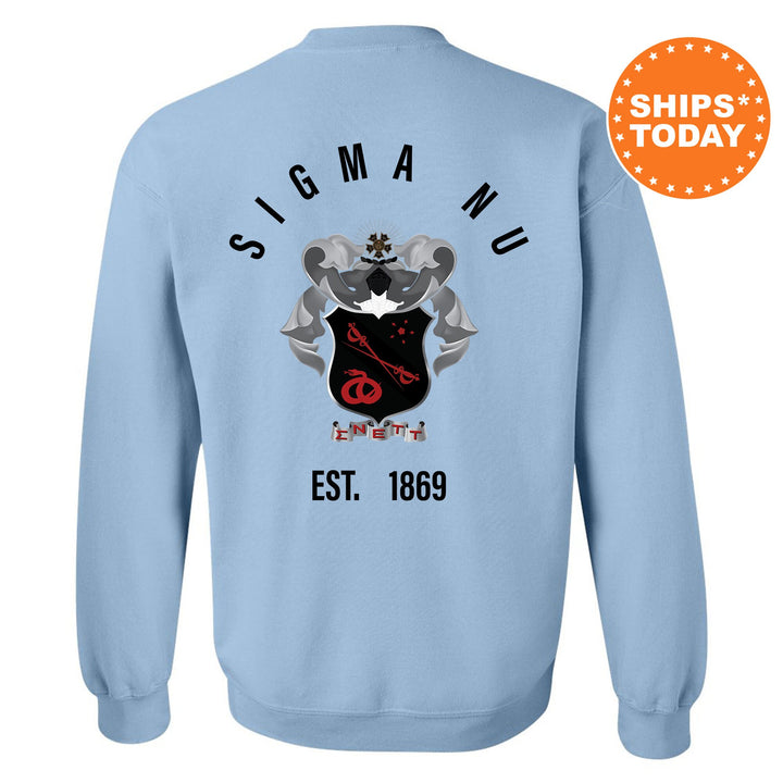 Sigma Nu Iconic Symbol Fraternity Sweatshirt | Sigma Nu Greek Apparel | Fraternity Initiation Gift | Men Crewneck | College Sweatshirt