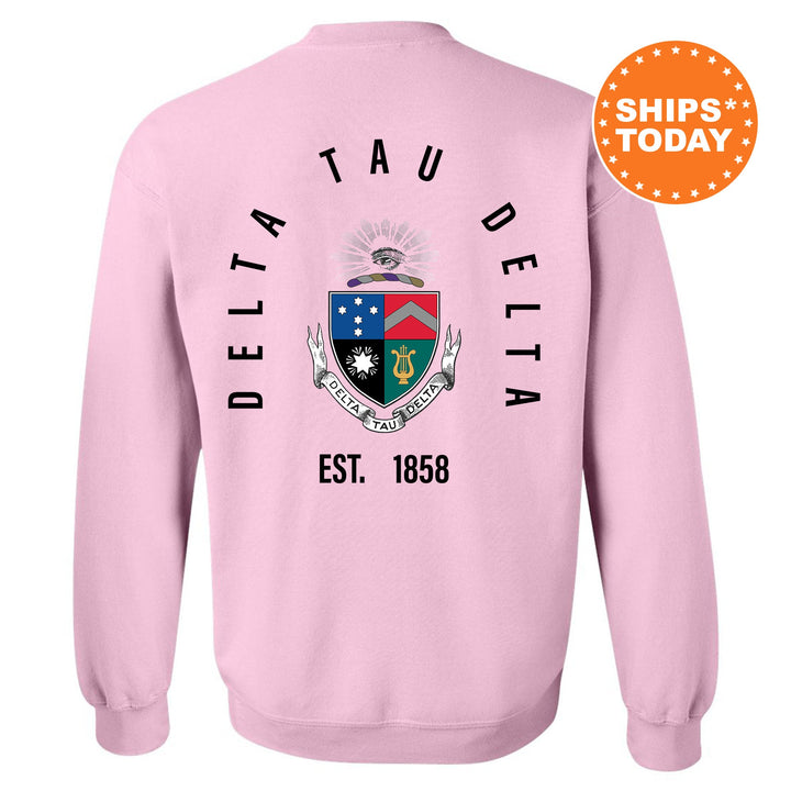Delta Tau Delta Iconic Symbol Fraternity Sweatshirt | Delt Greek Apparel | Fraternity Initiation Gift | Men Crewneck | College Sweatshirt