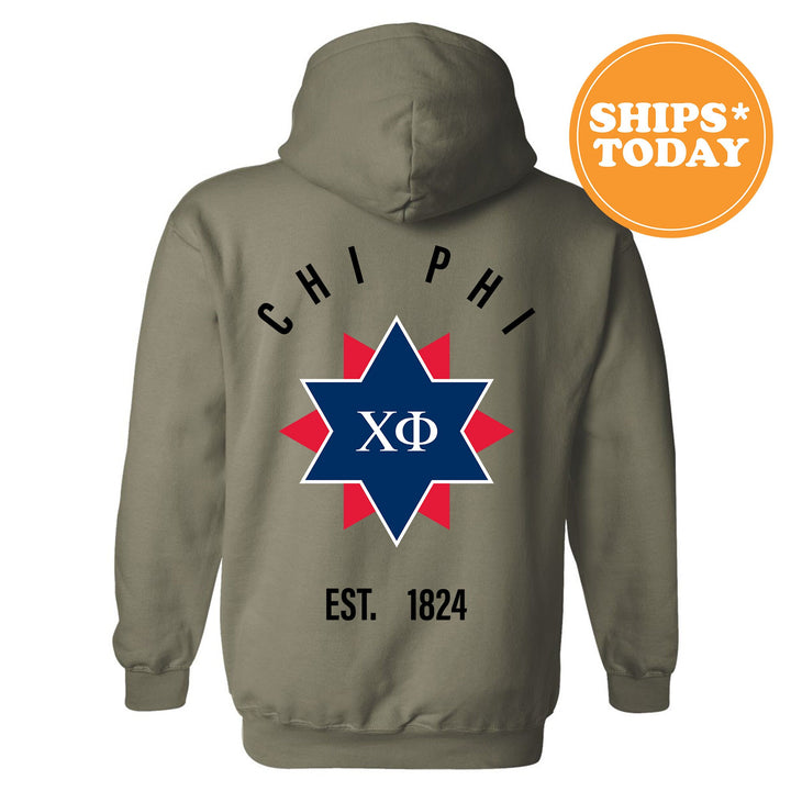 Chi Phi Iconic Symbol Fraternity Sweatshirt | Chi Phi Greek Apparel | Fraternity Initiation Gift | Men Crewneck | College Sweatshirt