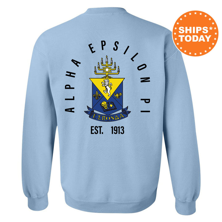 Alpha Epsilon Pi Iconic Symbol Fraternity Sweatshirt | AEPi Greek Apparel | Fraternity Initiation Gift | Men Crewneck | College Sweatshirt