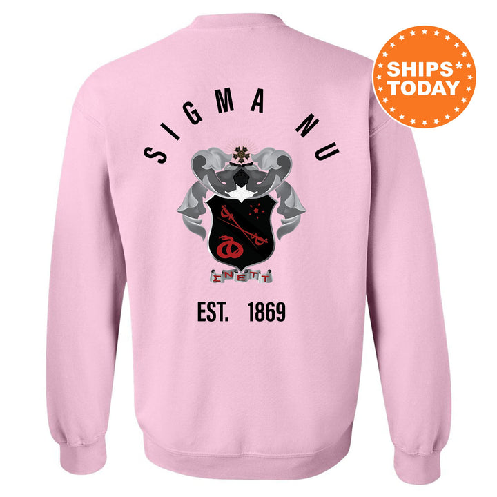 Sigma Nu Iconic Symbol Fraternity Sweatshirt | Sigma Nu Greek Apparel | Fraternity Initiation Gift | Men Crewneck | College Sweatshirt