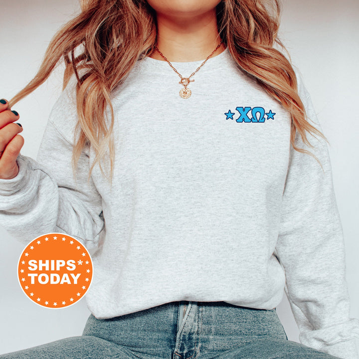 Chi Omega Crestify Sorority Sweatshirt | Chi O Sorority Crest Crewneck | Big Little Reveal Gift | Chi Omega Merch | Greek Sweatshirt