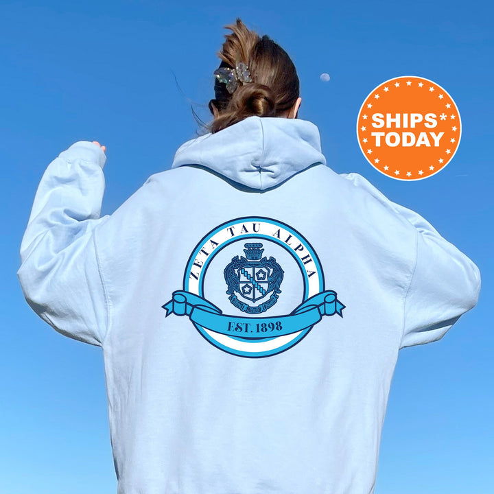 Zeta Tau Alpha Crestify Sorority Sweatshirt | ZETA Sorority Crest Crewneck | Big Little Reveal Gift | Sorority Merch | Greek Sweatshirt