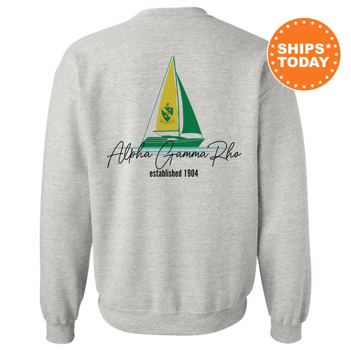 a sweatshirt with a sailboat on it