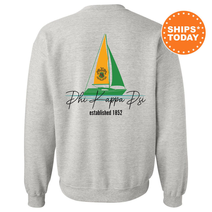 a sweatshirt with a sailboat on it