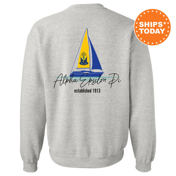 a sweatshirt with a sailboat on it