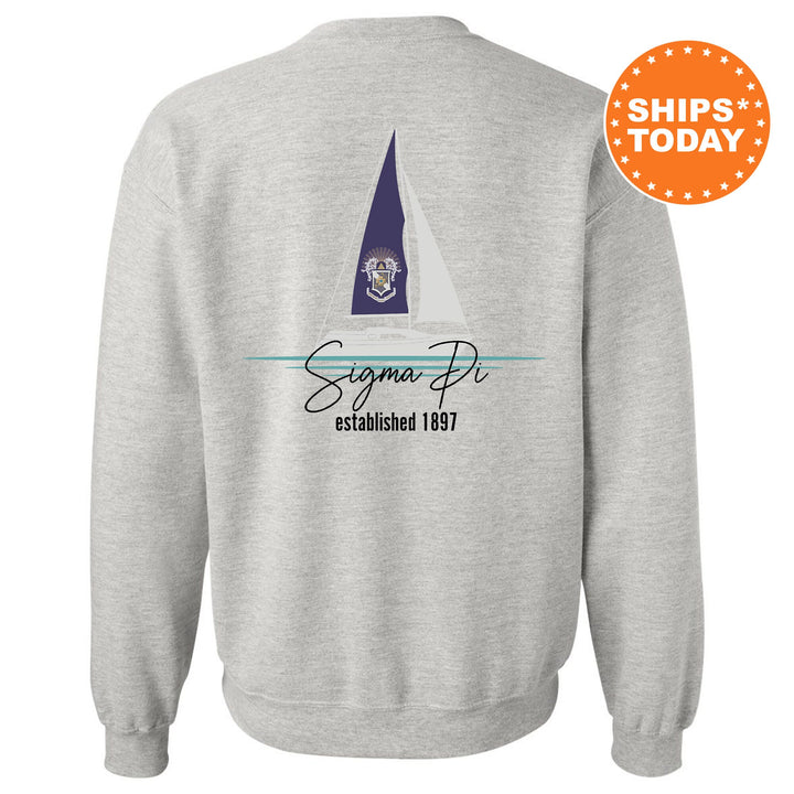 a sweatshirt with a sailboat on it