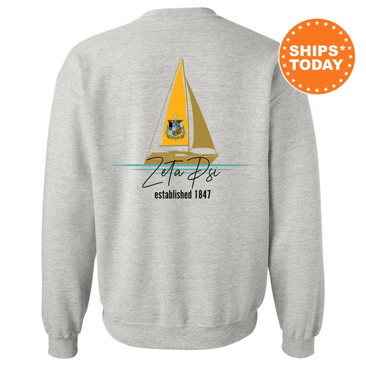 a sweatshirt with a sailboat on it