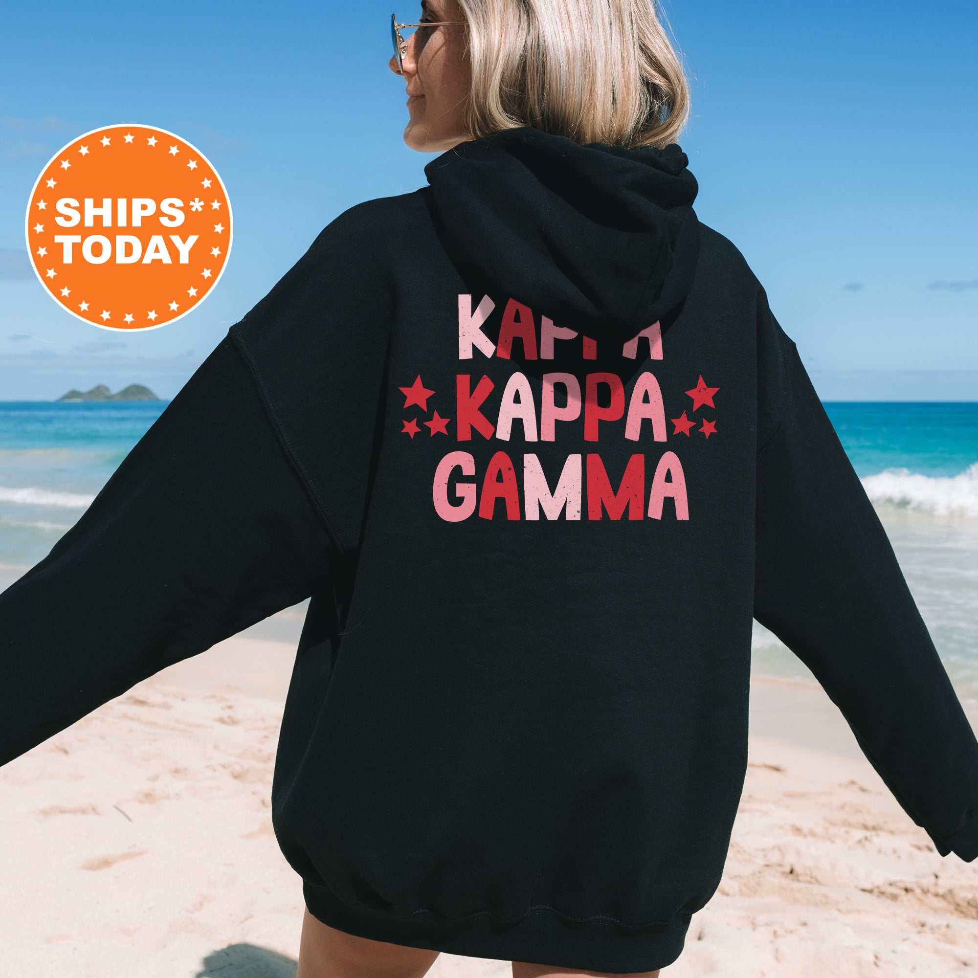 Kappa Kappa buying Gamma Yin-Yang Surf Sorority Hoodie Mineral Wash Tie Dye | Greek Life Sweatshirt | KKG comfy hoodie