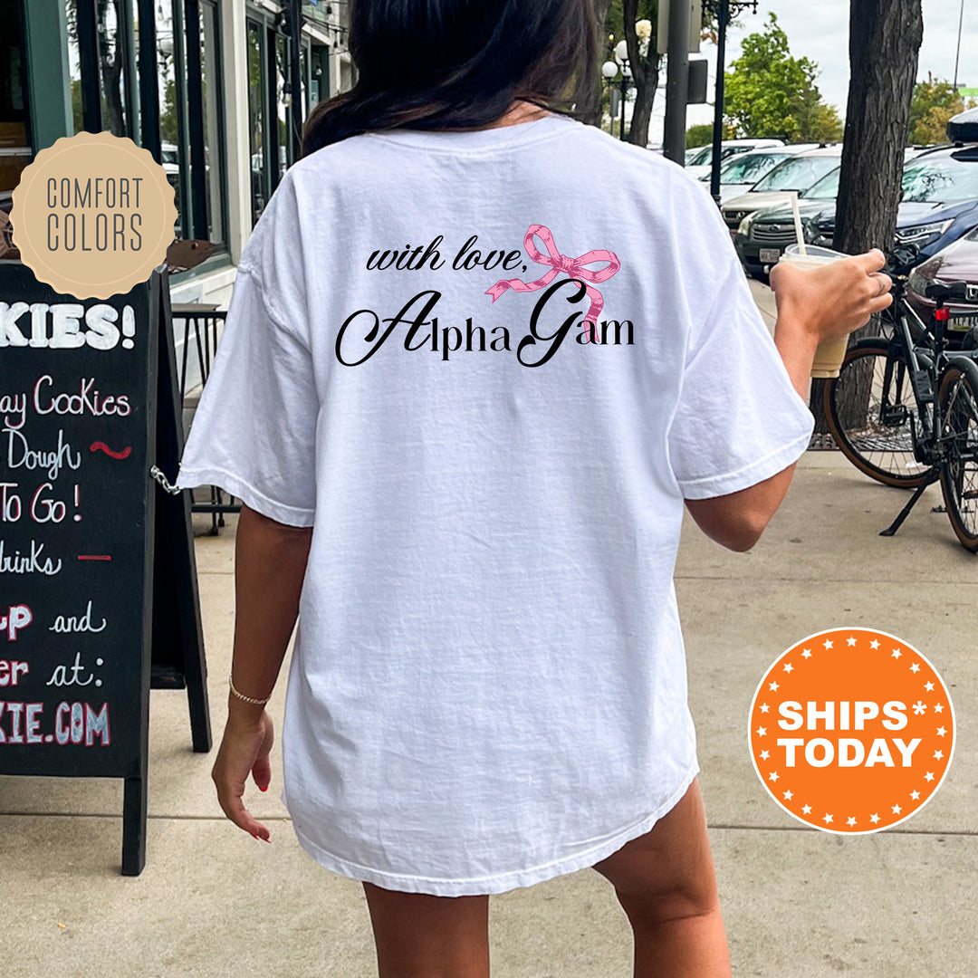 a woman in a white shirt is walking down the street