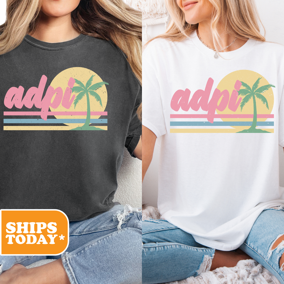 two women wearing t - shirts with the words adopt on them