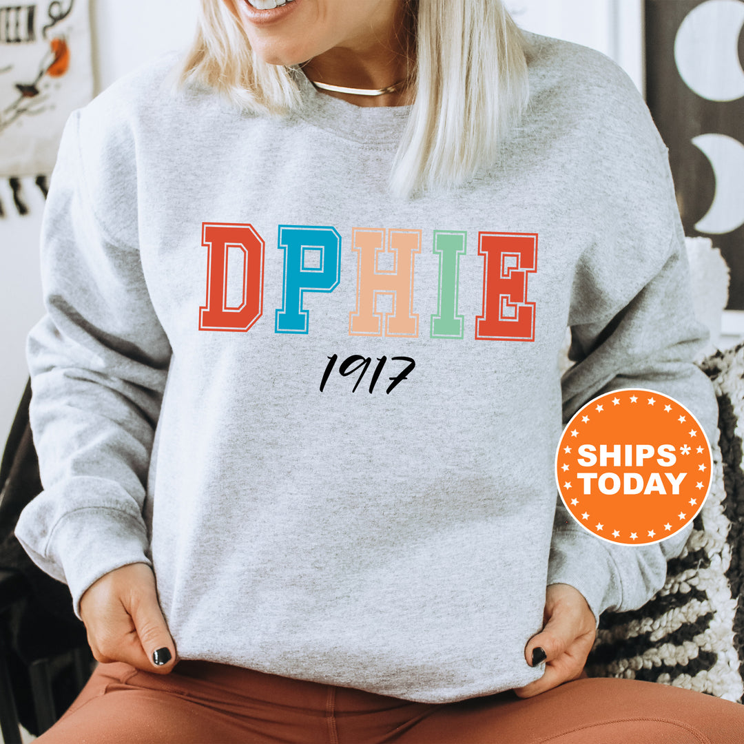 a woman wearing a sweatshirt that says dppie