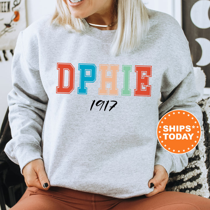 a woman wearing a sweatshirt that says dppie