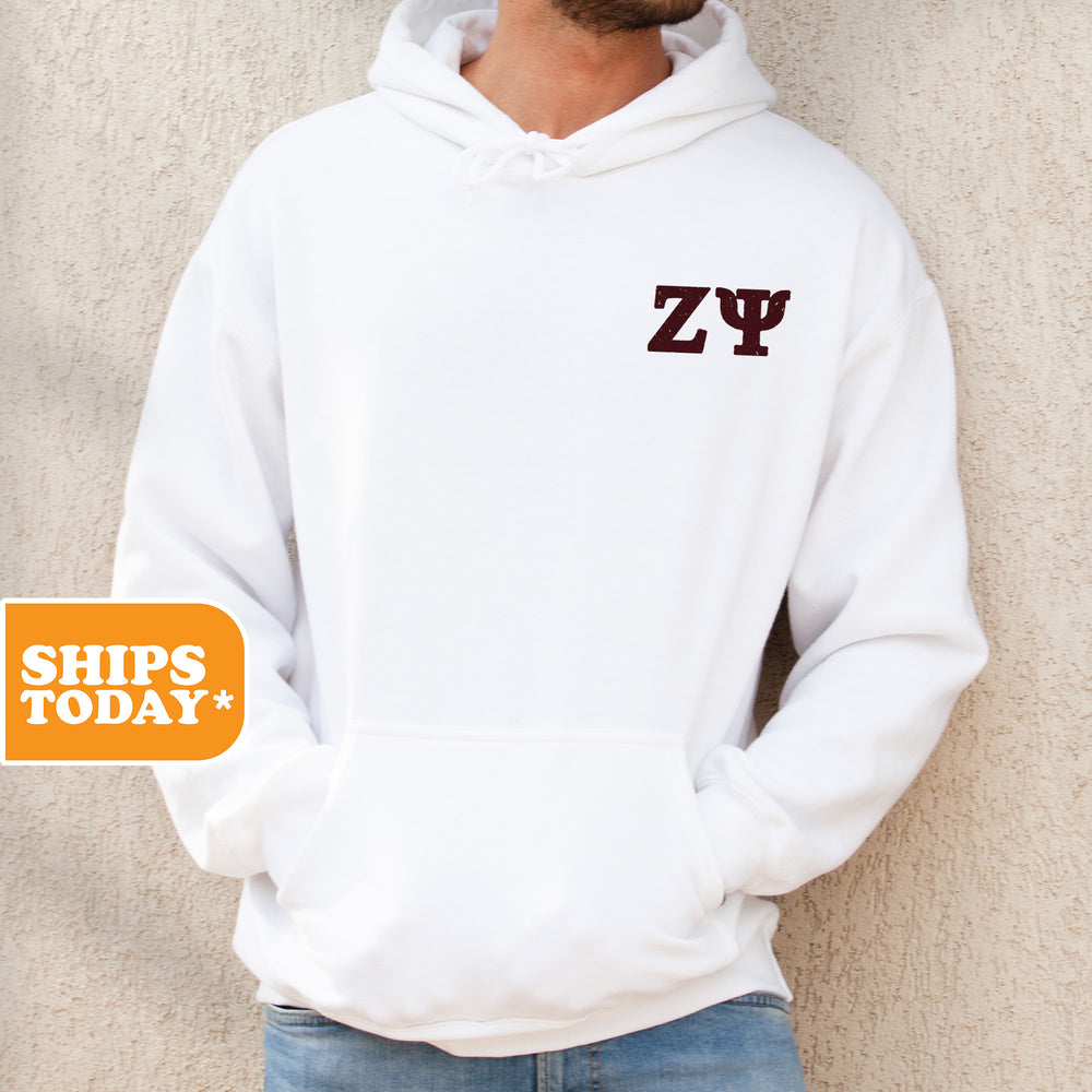 a man wearing a white hoodie with the word zip today on it