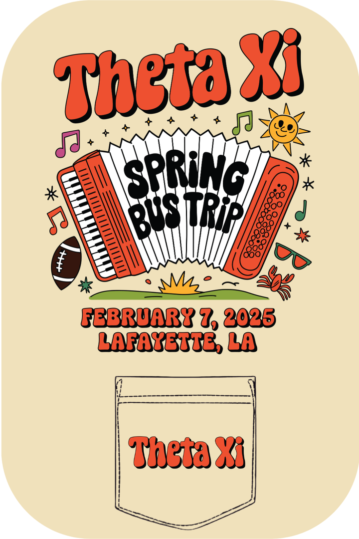Custom Theta Xi Spring Bus Trip