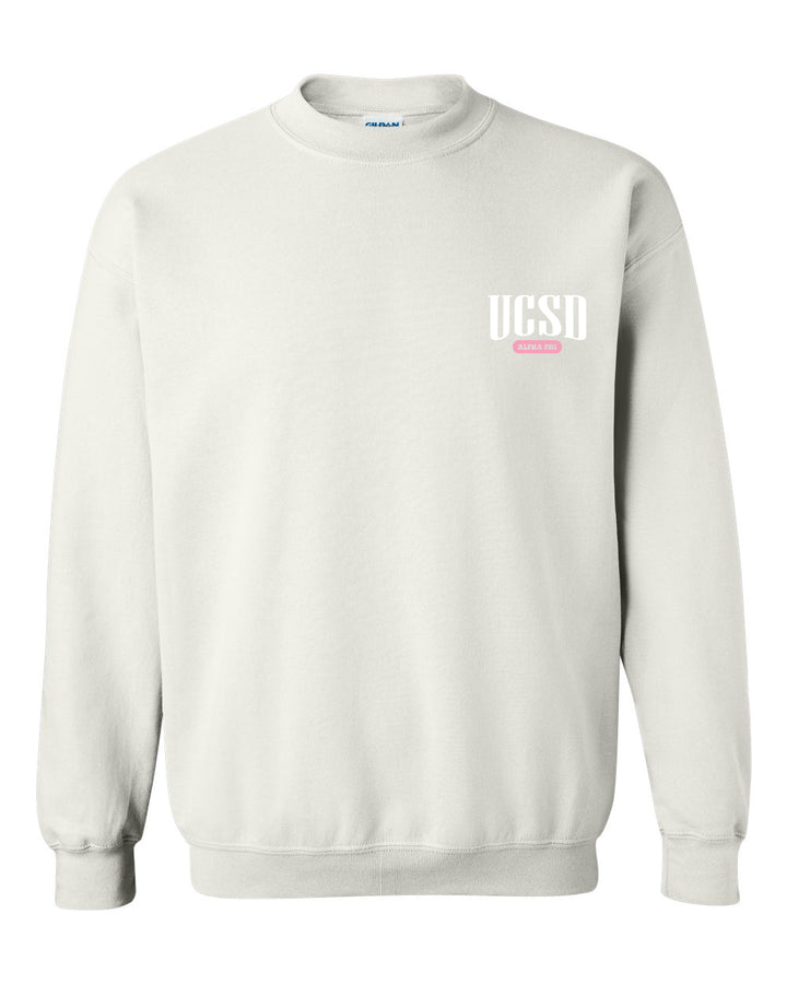 a white sweatshirt with the word ussd on it