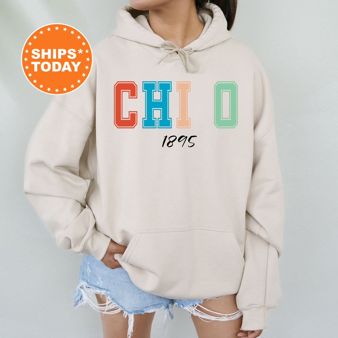 a woman wearing a hoodie with the word chicago printed on it