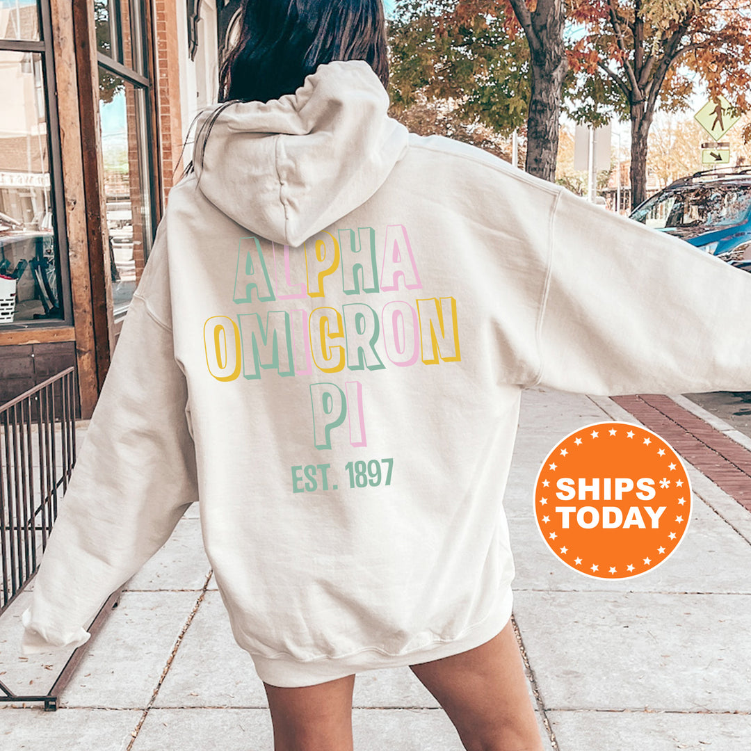 a woman in a white hoodie is walking down the street