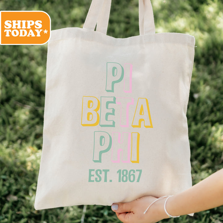a person holding a bag with a message on it