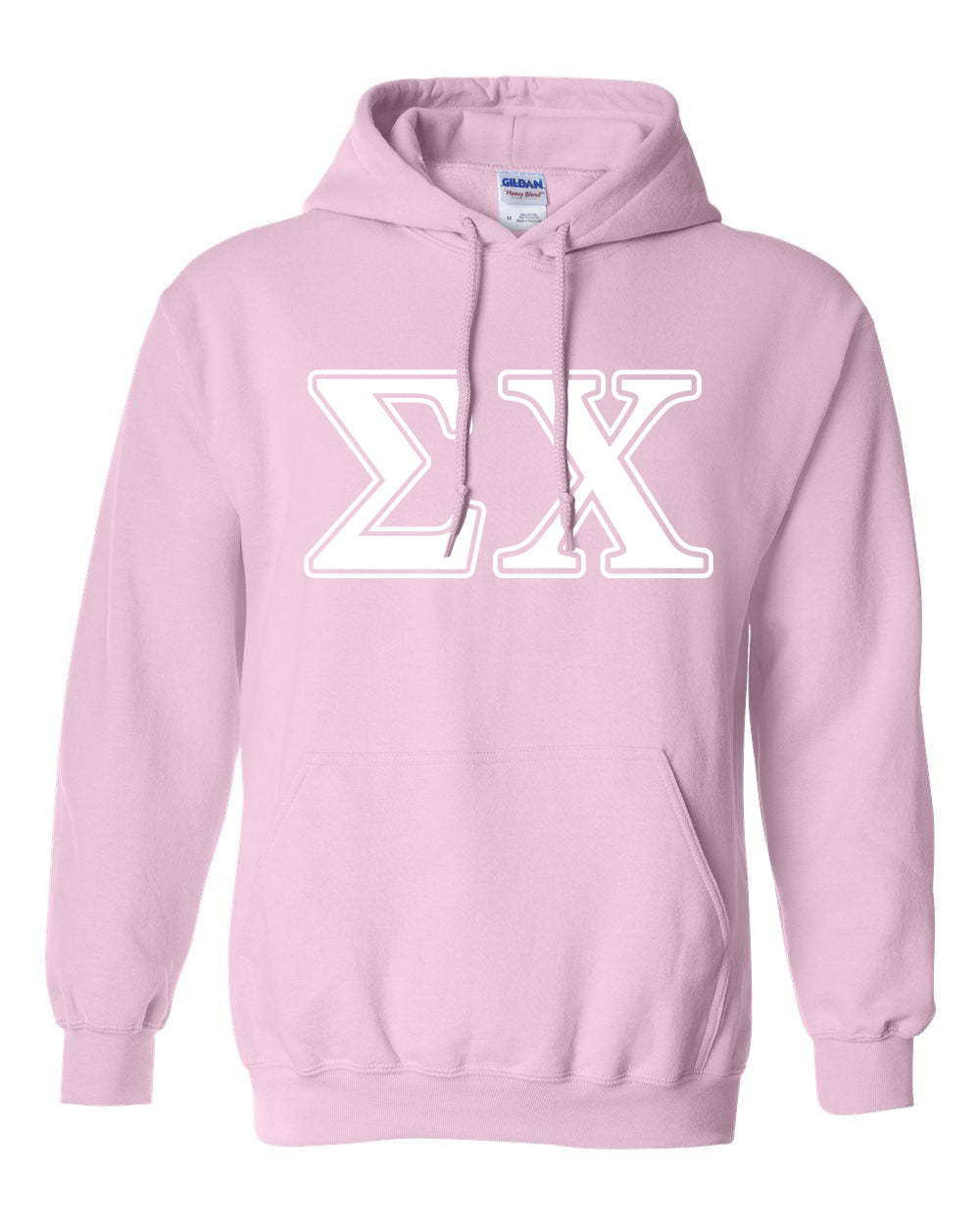 a pink hoodie with the letter x on it