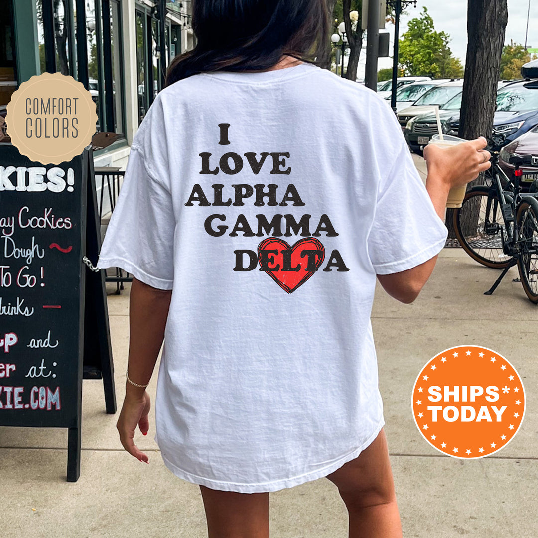 a woman walking down a sidewalk while wearing a white shirt