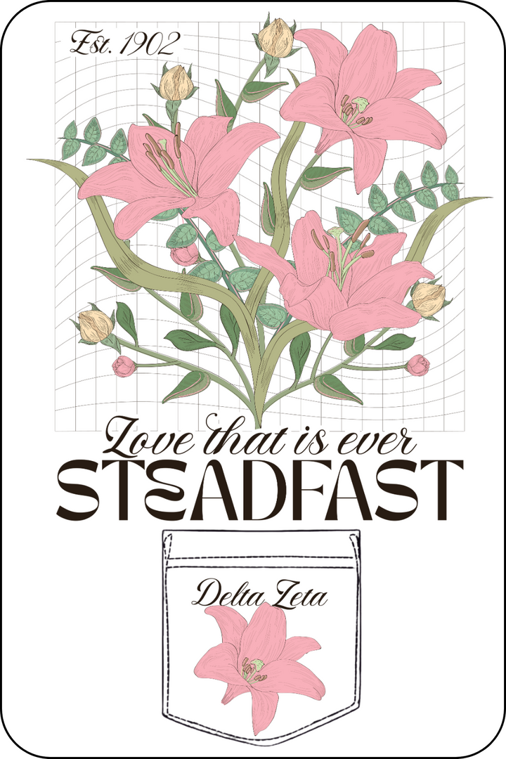 Custom Delta Zeta Design Request Pink Floral