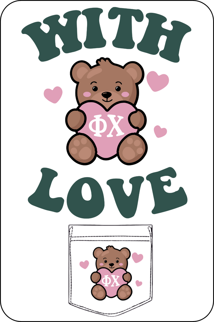 Custom Phi Chi With Love Design