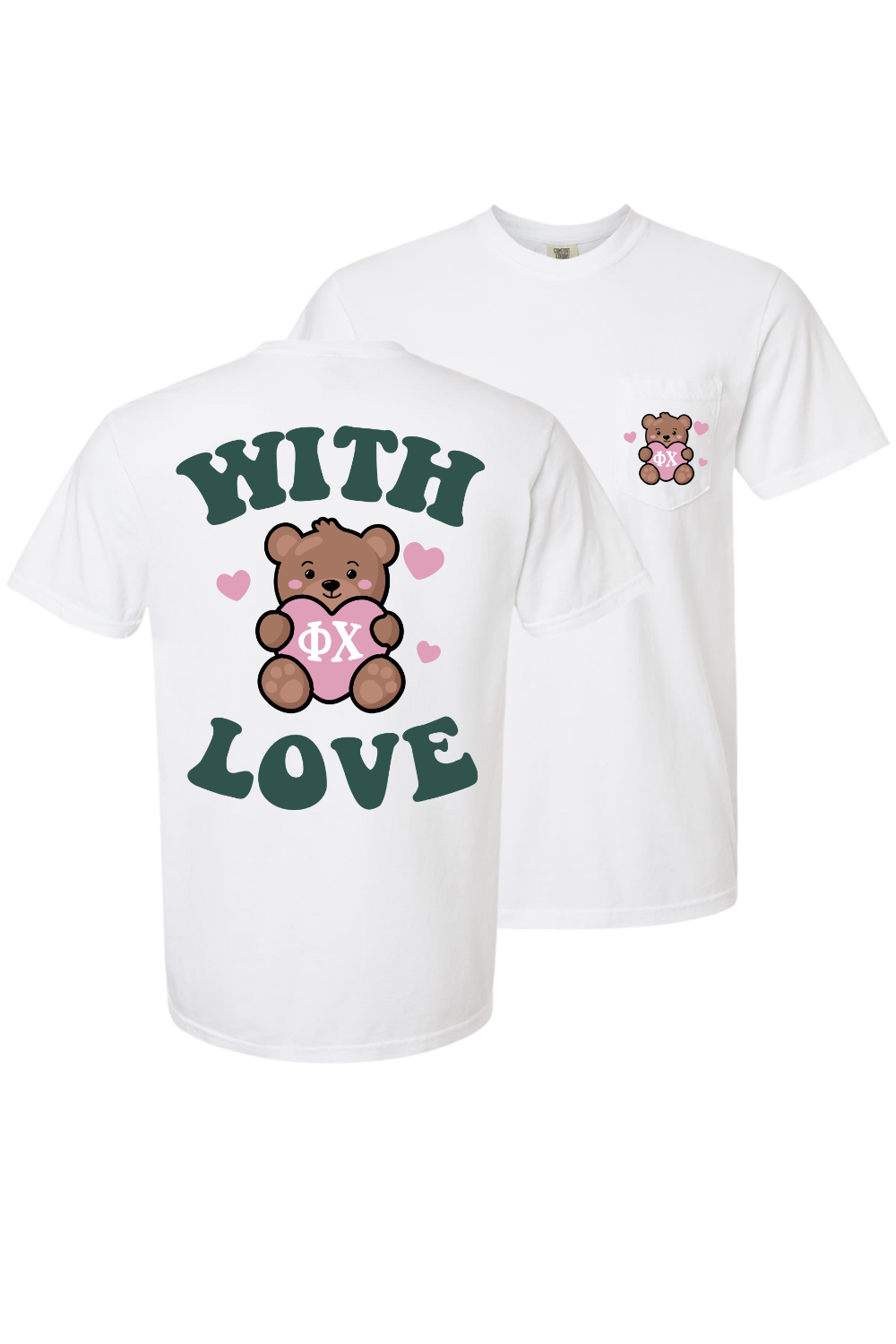 Custom Phi Chi With Love Design