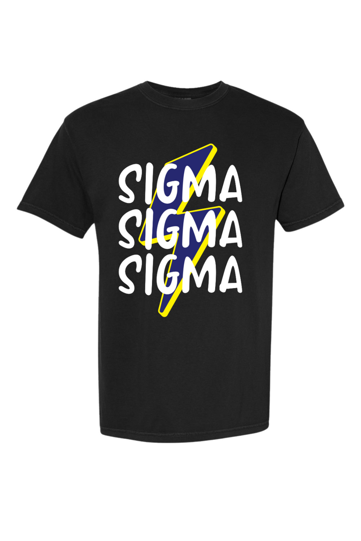 Custom Sigma Sigma Sigma Tri Sigma Lightning Bolt Design