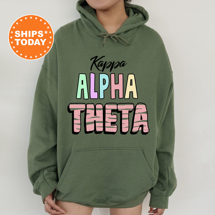 a woman wearing a green hoodie with the words kapaa, alph